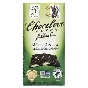 Chocolove Filled Mint Creme in Dark Chocolate, 55% Cocoa, 3.2 oz (90 g) Chocolove Filled Mint Creme in Dark Chocolate, 55% Cocoa, 3.2 oz (90 g)