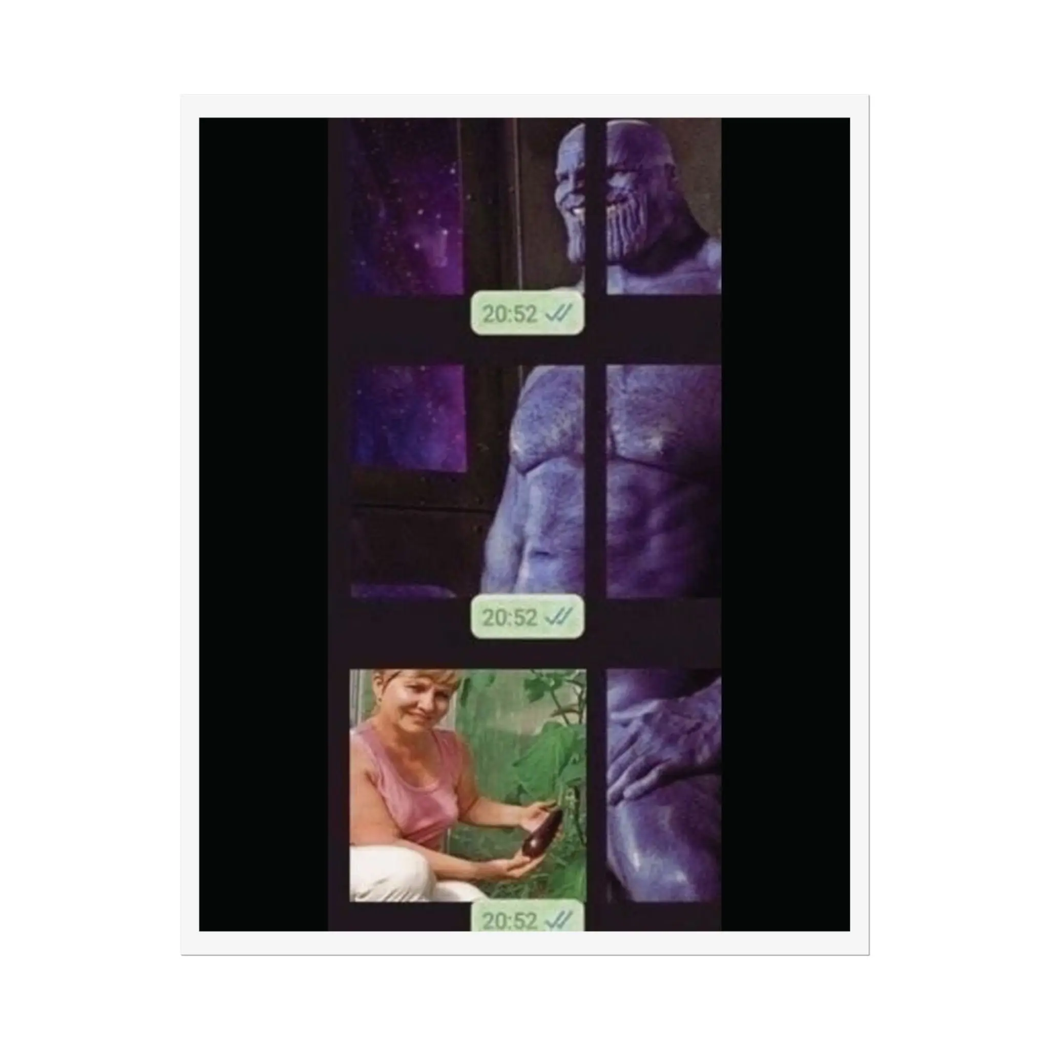 Funny Thanos Rolled Poster - Unique Wall Art for Marvel Fans, Great Gift Idea