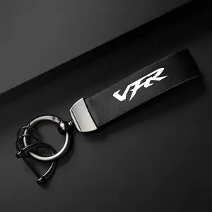 PU Leather Motorcycle Keychain Holder for Honda VFR Series, Durable and Stylish Accessory, Ideal Gift for Motorcycle Enthusiasts