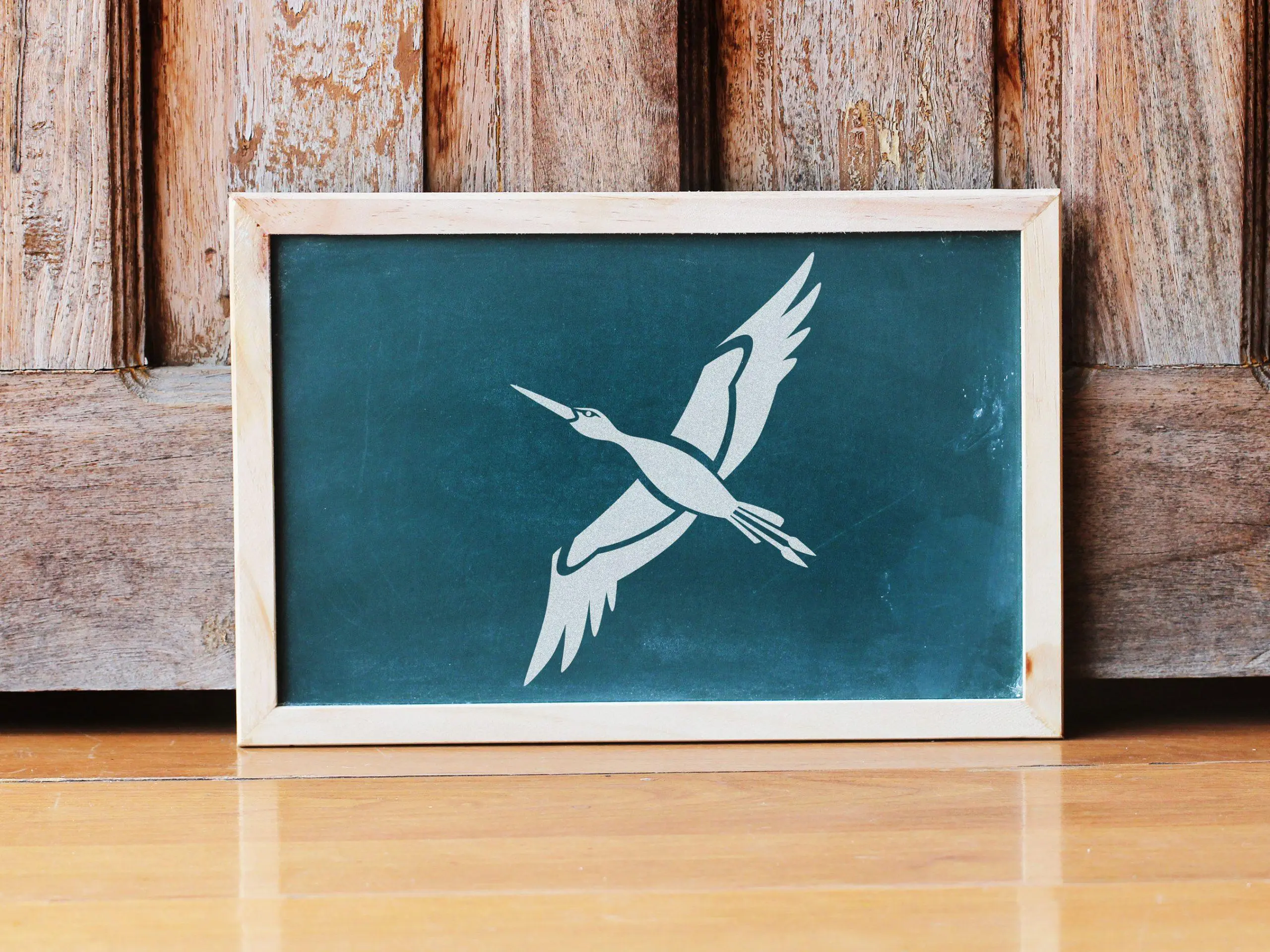 Flying Crane Egret Heron Stencil - Art and Wall Stencil
