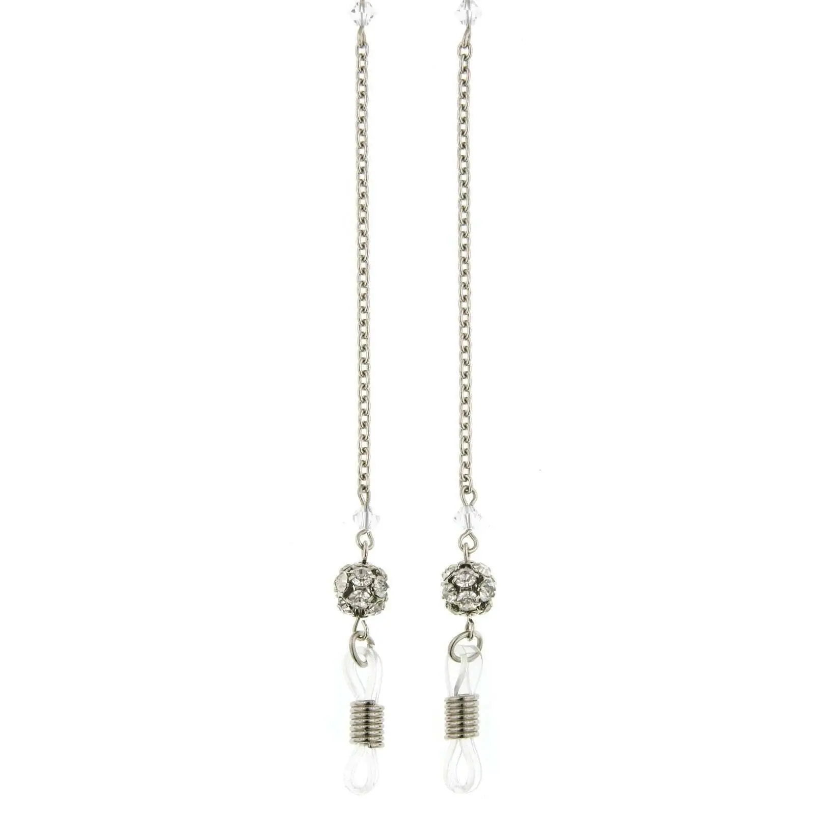 Crystal Fireball Eyeglass Holder Chain Necklace 30"