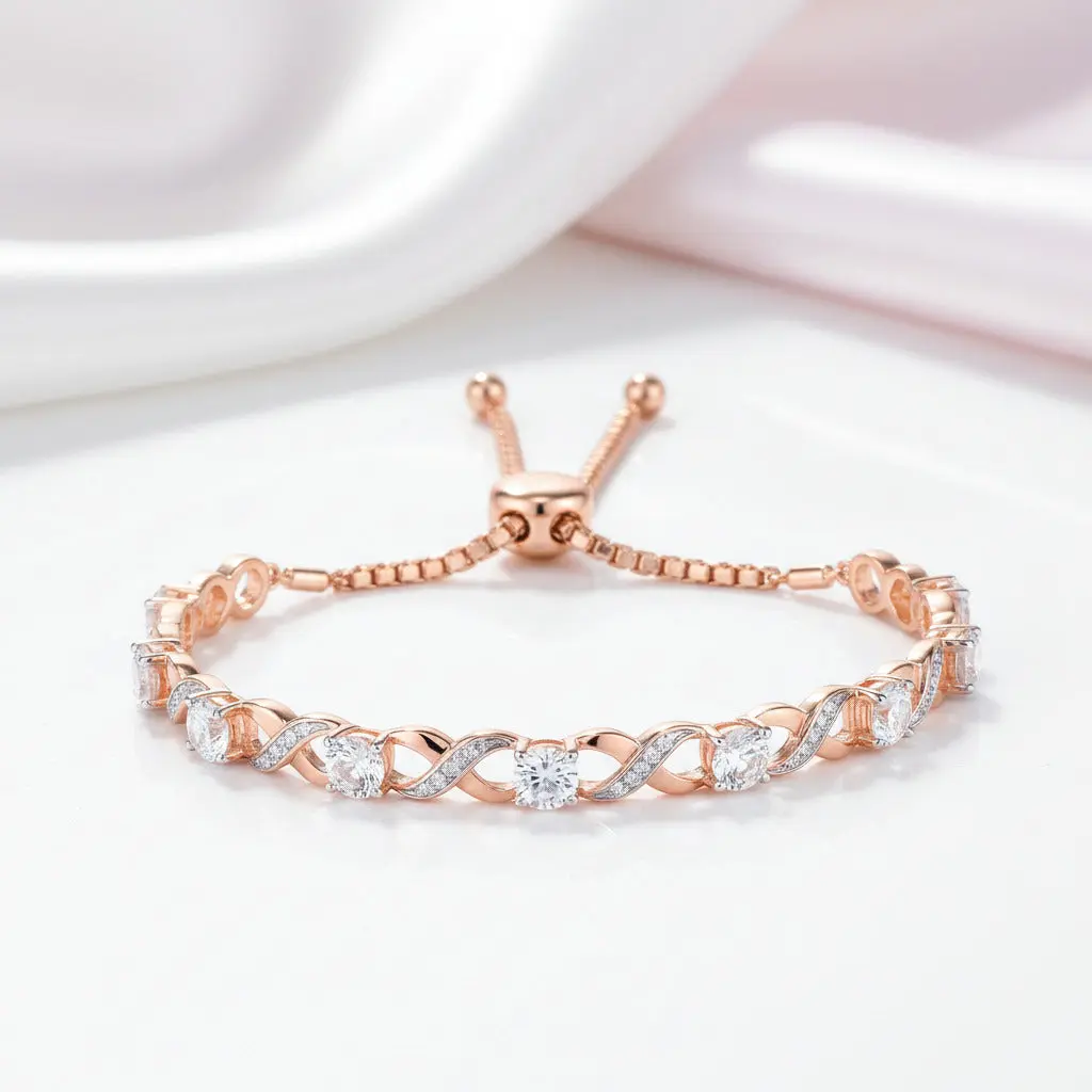 Diamond Option Adjustable Bolo Bracelet