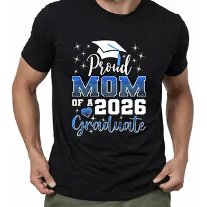 Super Proud Mom of 2026 Graduate Senior Graduation Family T-Shirt