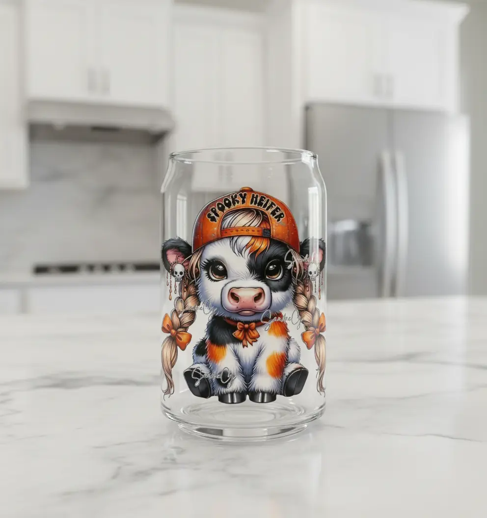 Spooky Heifer Orange - UVDTF Decal for cups/hard surfaces sticker
