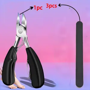 4pcs Heavy Duty Professional Complete Pedicure And Manicure Tools Randomly Shipped - Stainless Steel Nail Care Tools, Including Nail Clippers, Cuticle Pusher/Dead Skin Remover, Dead Skin Remover
