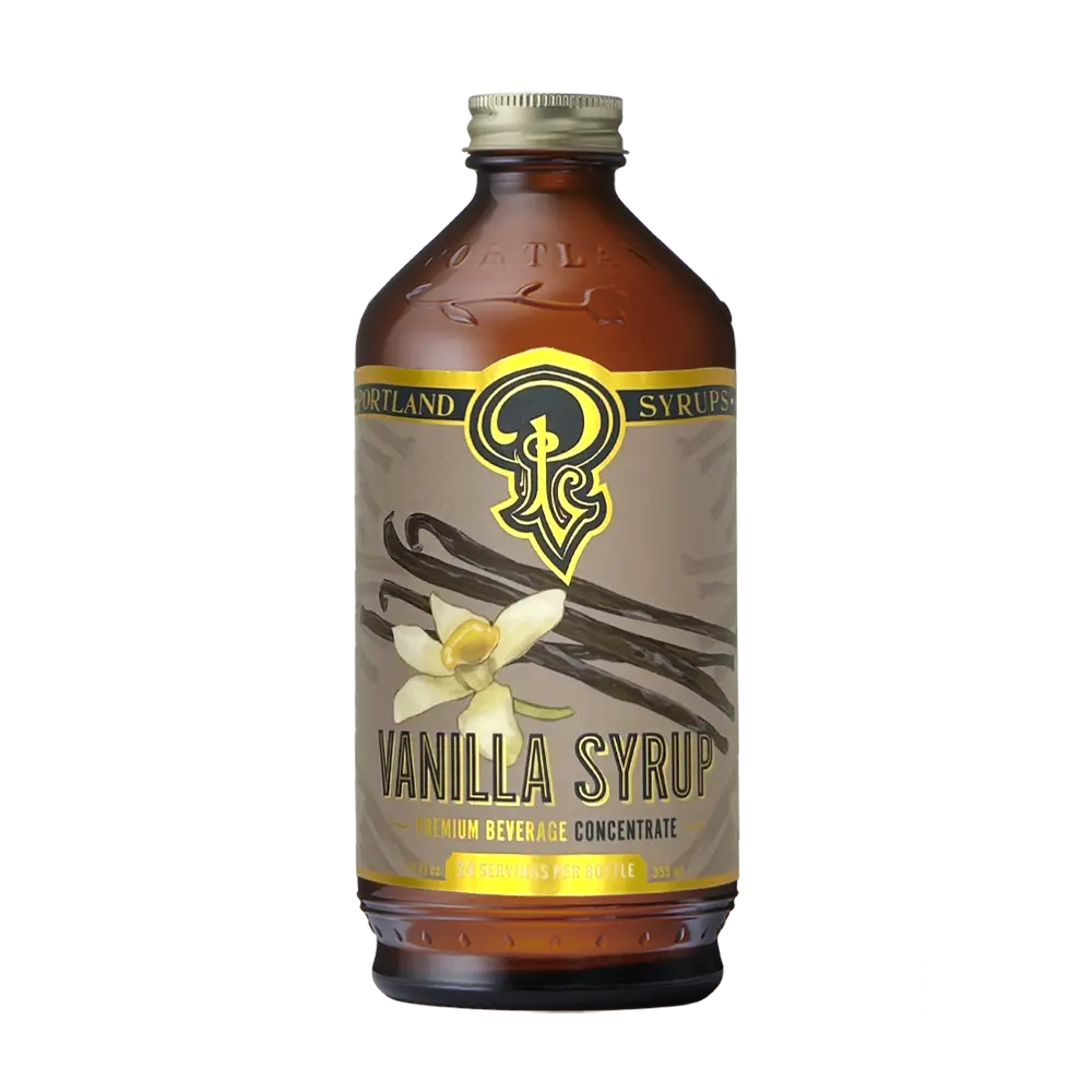 Portland Syrups Vanilla Syrup – Flavoring for Coffee, Lattes, Cold Brew, Macchiatos, Cocktails, & Desserts – Ideal for Drinks & Adding a Vanilla Touch to Any Beverage – 12 oz, 24 servings (Pack of 1)