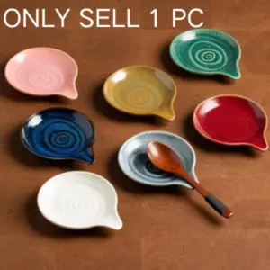 Kitchen Storage Spoon Holder in a Water Droplet Shape, Ceramic Long-Handled Spoon Rack, Kitchenware, Suitable for Soup Spoons, Small Spoons, Ladles And Slotted Spoons, Ideal for Restaurant Kitchens, Coffee Bar Additions