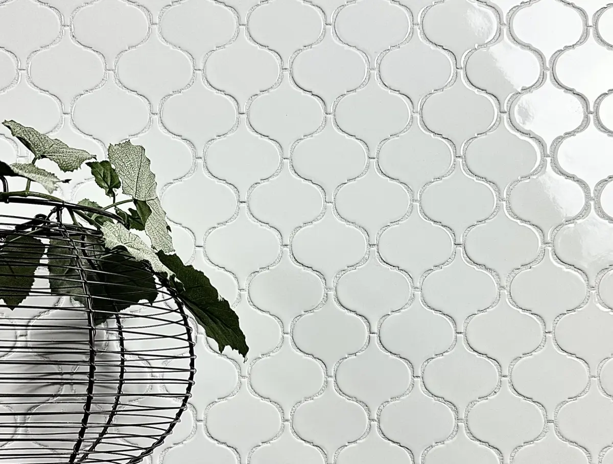 212 MAIN Unique Glazed Porcelain Penny Round Decorative Mosaic Wall Tile - 9.84 in x 11.61 in, Glossy Finish, Cracked Glass Look, Durable, 14 sq ft per Case, for Accent Walls