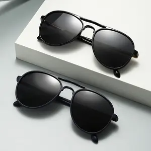Unisex Simple retro pilot Style Square Frame Sunglasses, Trendy Casual TR90 Polarized Sunglasses for Everyday Use, Fashion Accessories for Outdoor Activities