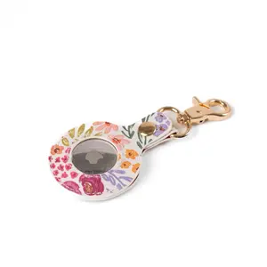 AirTag Holder Keychain | Keys, Wallet, Passport Cover | Travel Accessory | Gold Hardware | Apple AirTag