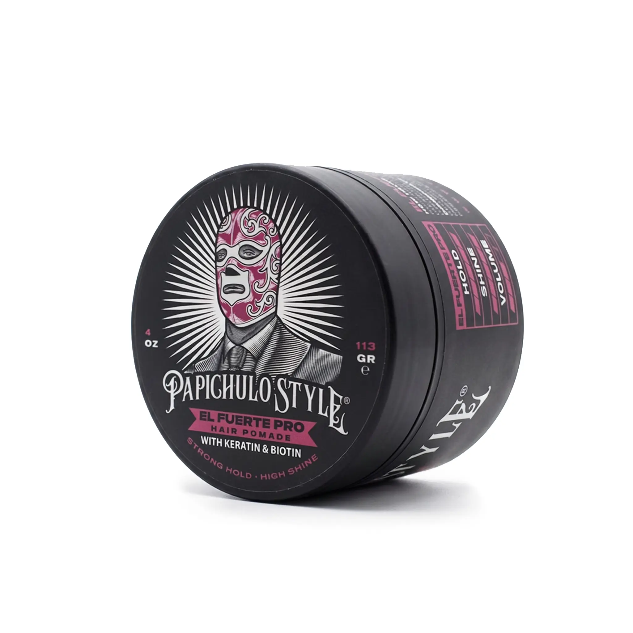 Papichulo Style El Fuerte PRO Biotin Gel with Keratin for Strong Hold High Shine and Bold Volume Water Based No Flakes Made in USA