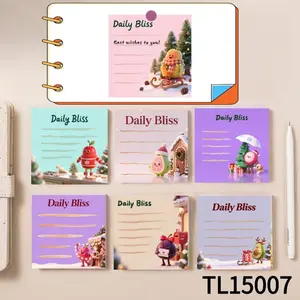 Charming Christmas Fruit - Themed Sticky Notes (3.54×3.54 inches) 100-pack with105 Emoticon Stickers, Perfect for Note - Taking and Marking, Strong Adhesive, Multi-Color for Office, School & Home