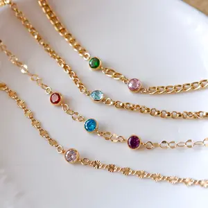 Custom Birthstone Chain Bracelet