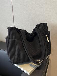 women's solid tote bag, fashionable large capacity shoulder bag for daily used, casual trendy versatile high-quality daily commuting bag, ladies purse