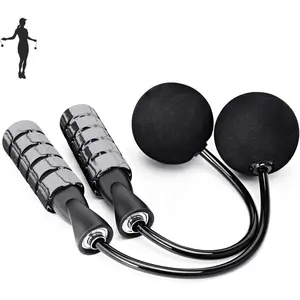 Jump Rope Training Ropeless Skipping Rope for Fitness Adjustable Weighted Cordless Jump Rope for Men and Women