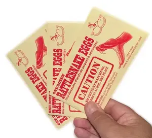 3 RATTLESNAKE EGGS JOKE Envelope Fake Snake Packs Trick Prank Gag Gift Toy Funny