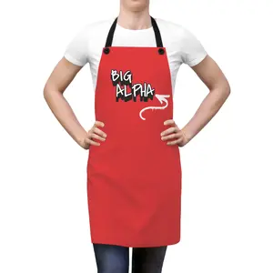 Big Alpha Red Apron - Fun Cooking Gift for Chefs, Perfect for Barbecues, Cooking Classes, Bakers, Great for Father's Day, Gift for Him