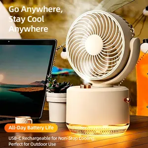 Portable Mist Fan –  Type-C Rechargeable Mini Desk Fan for Summer