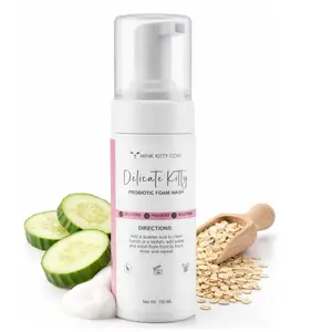 Probiotic Feminine Foam Wash for Delicate Skin | pH Balanced Intimate Foam Cleanser Botanical Extracts & Cucumber | Odor Control