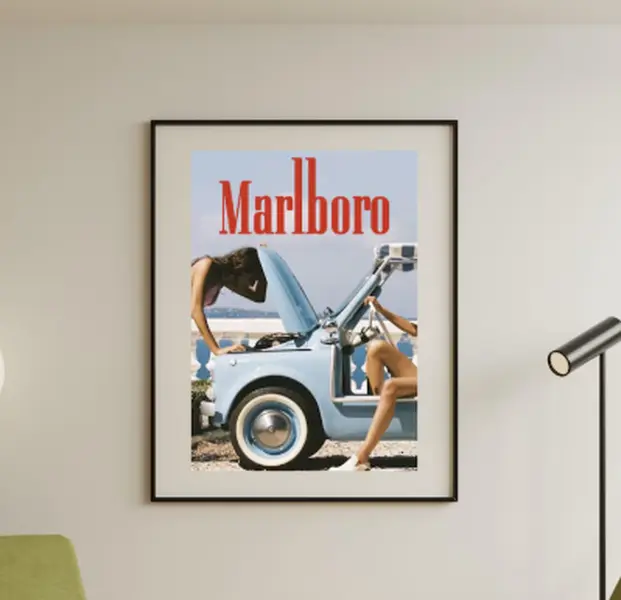 Vintage Marlboro Beach Buggy Print, Retro Summer Wall Art, Indie Sleaze Poster [ NO FRAME ]