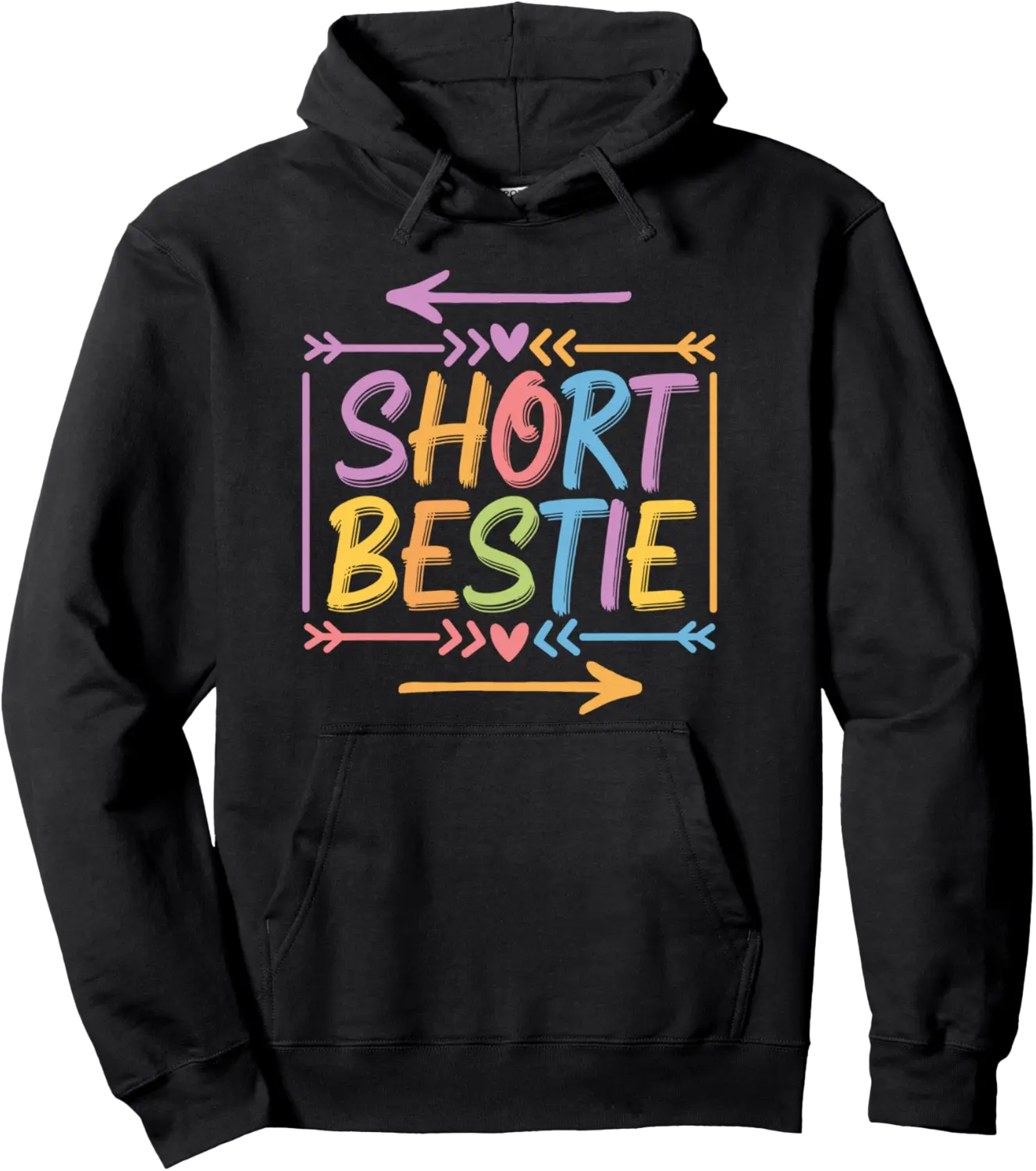 Best Friends Matching Tall Short Bestie Besties Matching BFF Pullover Hoodie - 37B0DZP9XN1L