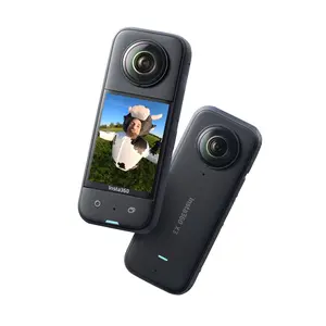 Insta360 X3 - Waterproof 360 Action Camera with 1/2" 48MP Sensors, 5.7K 360 Active HDR Video, 72MP 360 Photo, 4K Single-Lens, 60fps Me Mode, Stabilization, 2.29" Touchscreen, AI Editing, Live Stream