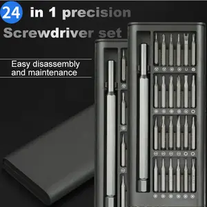EVEBOT 24in1 Magnetic Screwdriver Set, 24 Magnetic Drill Bits, Removable, S2 Alloy Steel, For Repairing Computer, iPad, Phone, Glasses, etc