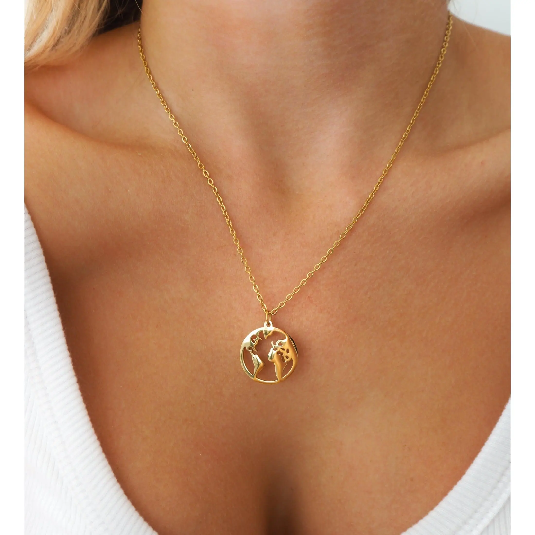 World Necklace | Gold