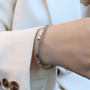RINGED CITY | Gemstone Accent Bracelet | 18K Roman Numerals