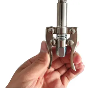 Butter Gun Coupler Nozzle Dual Handle High Pressure Quick Release Lock, High Pressure Butter Gun Coupler, Clamp Style Dual Handle Oil Nozzle