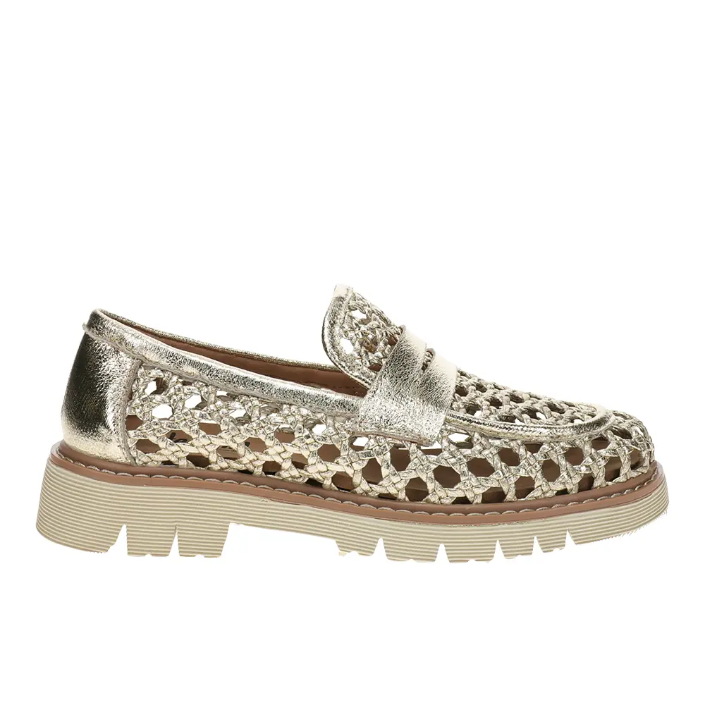 Corkys Womens So Put Together Slip On Loafers Casual - Gold