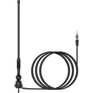 Waterproof Marine Antenna AM FM Golf Cart ATV UTV RV Car Stereo, Boat Mast Flexible radio antenna for Truck Excavator Tractor RVR Yacht Pontoon