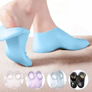 Healing Silicone Socks for Dry Cracked Feet - Overnight Moisturizing Treatment for Women, Soft Gel Foot Sleeves for Cracked Heels & Rough Skin