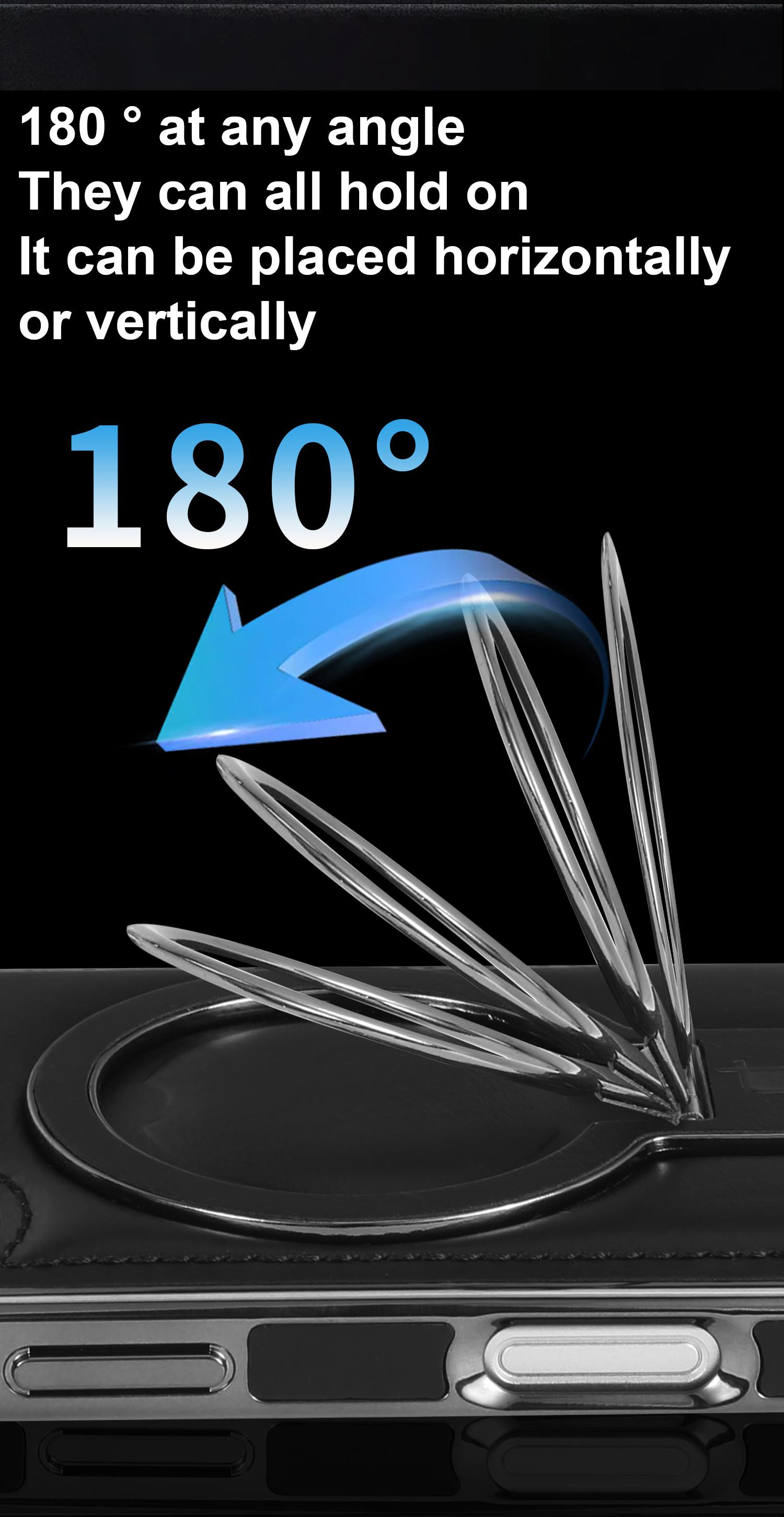 For iPhone 17ProMax Rotating Magnetic Stand Phone Case, High-end Plain Leather Texture iPhone16/iphone15Plus Light Luxury Business, Full Shockproof iphone14/iphone13/iphone12Pro Advanced Sense Protective Case for Men and Women