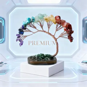 Crystal Life Tree, Agate Tail Tree, Handwoven, Multicolor Crystal, Desktop Decor, Feng Shui Wealth Ornament, Home Office Car DIY Gift