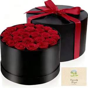 24 Artificial Rose Gift Set, Soap Flower Gift Box, Non-Washable, Ideal for Mother's Day, Valentine's Day, Birthday, Party Gifts, Includes Card