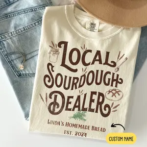 Personalized Sourdough Bread Shirt, Sourdough Gifts Baking Shirt Custom Sourdough Dealer Shirt, Bread Making Homestead Christian Breadmaking