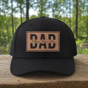 Personalized Dad Hat with Leather Patch, Gift for Father’s Day, for Dad