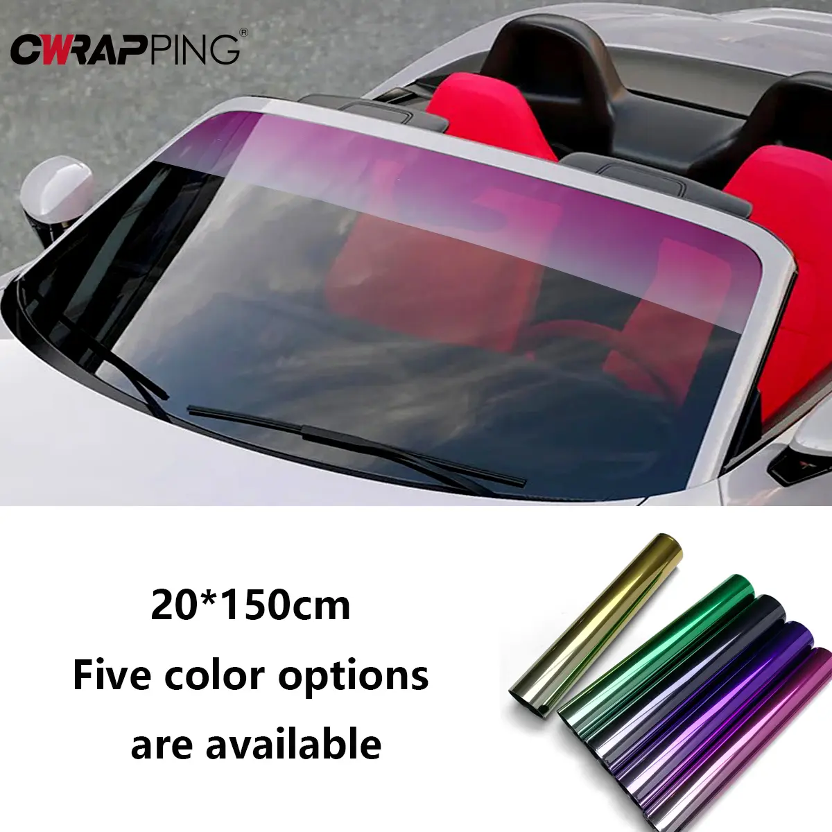 Car Glass Solar Film Window Tint Vinyl Auto Tuning for Windshield Waterproof Self-Adhesive Color Changing Film Dyed Car Stickers