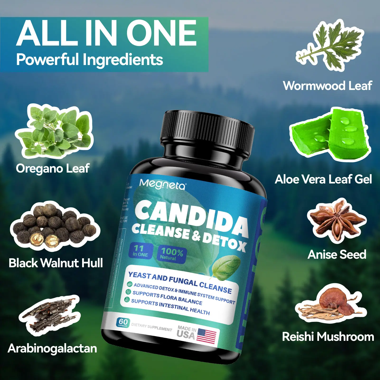 Candida Cleanse & Detox - Yeast Detox & Flora Balance & Gut Health | 60  Capsules | Made In USA - TikTok Shop