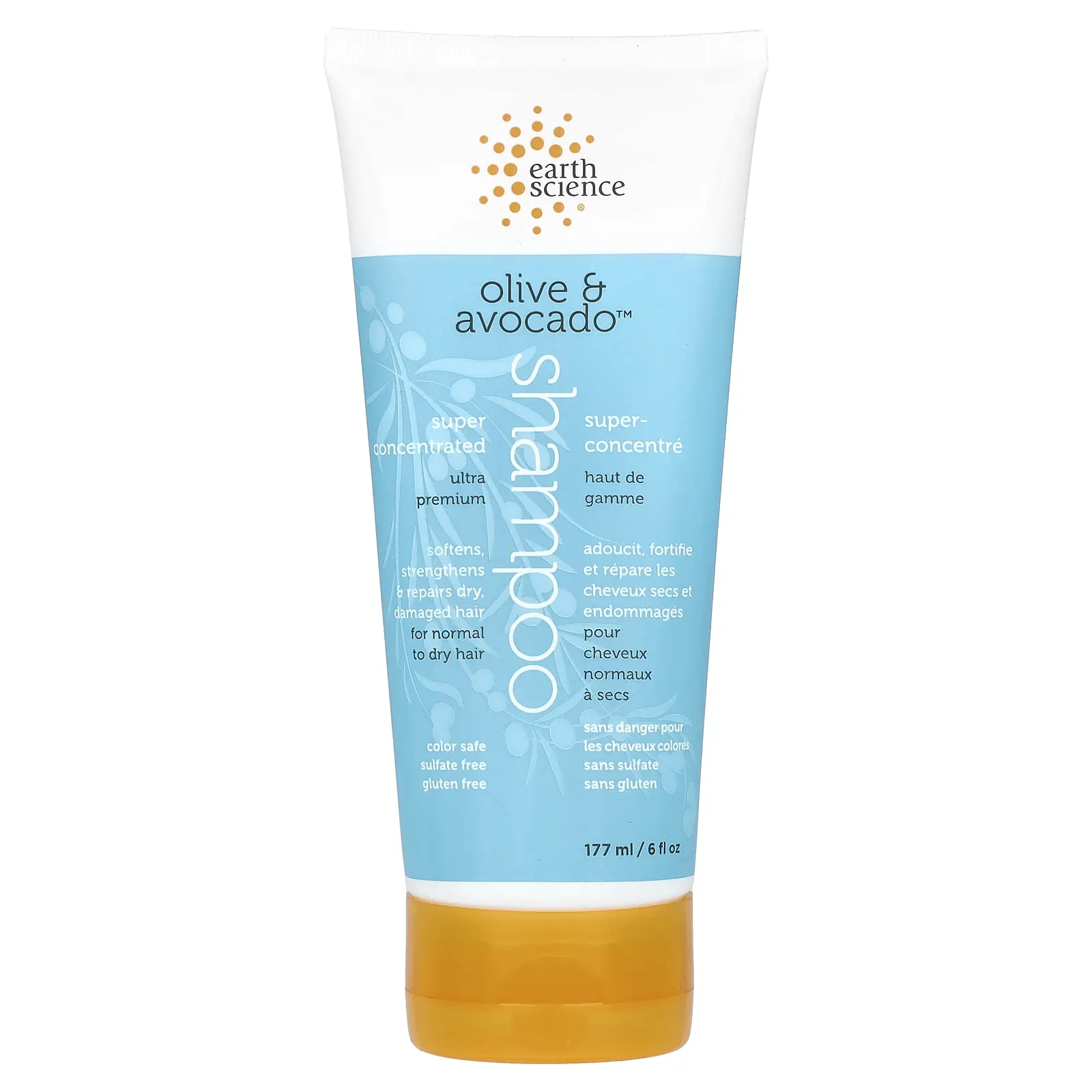 Earth Science Super Concentrated Shampoo, Olive & Avocado™, For Normal to Dry Hair, 6 fl oz (177 ml)