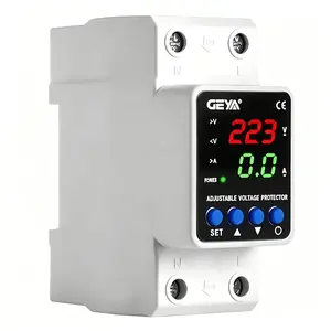 63A Din Rail Adjustable Over-Under Voltage Protection Device, 110V/220V Digital Display Unit for Cuba's Residential & Small-Scale Commercial Off-Grid Solar Power Systems