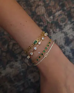 LITIA GREEN CZ STATION BRACELET