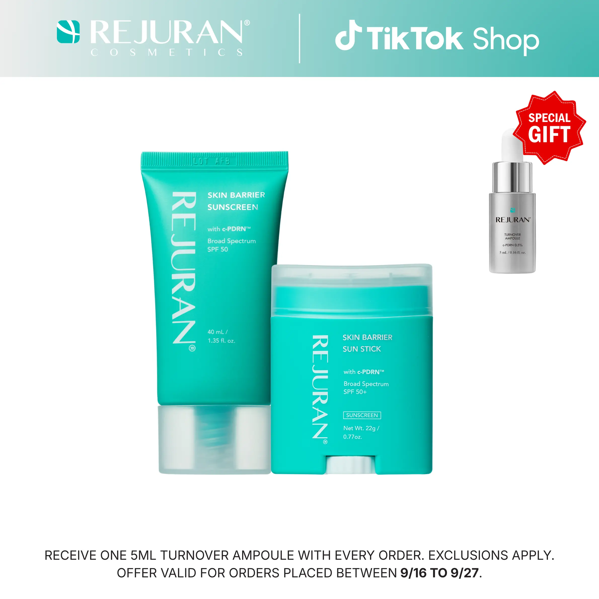 REJURAN Skin Barrier Sunscreen + Skin Barrier Sun Stick