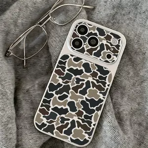 Camo Vintage Sitka Camouflage Pattern TPU silicone phone case Suitable for iPhone 17 Pro Max AIR 16 15 14 13 12 11 Plus Cases Durable|Shockproof|Full Camera Protection|Anti-Scratch|Anti-Fingerprint|Slim Fit|Gift For Girlfriend/Men/Women