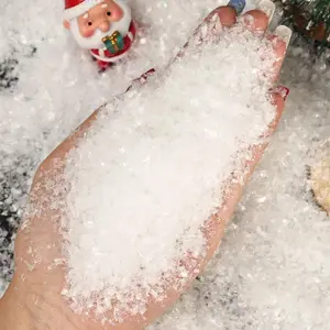 50g Christmas Fake Snow Decoration- White Twinkles Artificial Flake Fake Snow Powder Filler- Sparkling Artificial Snow for Christmas Village Decoration Holiday Winter Decor(white)