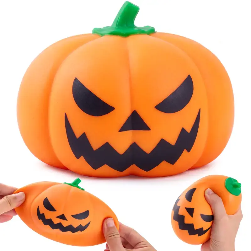 Pumpkin Stress Relief Toy, 1Pcs/3Pcs Halloween Sensory Fidget Toys, Halloween Party Favors, Trick‑or‑Treat Goodie Bag Fillers, Classroom Prizes Bulk Holiday Gifts