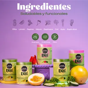 Diti Jugo Verde en Polvo FITJUICE Colombian Powdered Juice with Functional Ingredients for Digestion Metabolism Boost & Overall Well-being