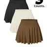 Women's Solid Color Anti-Exposure Tennis Skirt Pants, High Waisted Athletic Skorts with Pockets, High Waist Butt Lifting Pocket Storage, Quick-Dry Comfortable, Fashionable Summer, Workout Tennis Skorts, Active Skort Skirt, Sporty Skort
