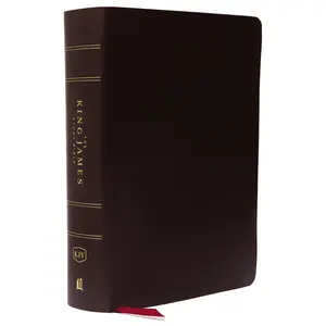 KJV, The King James Study Bible, Bonded Leather, Burgundy, Thumb Indexed, Red Letter, Full-Color Edition: Holy Bible, King James Version by Thomas Nelson [Leatherbound Book]